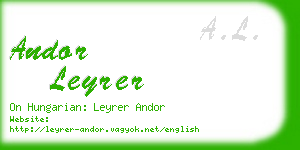 andor leyrer business card